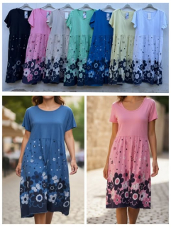 Šaty na větší velikost, modré