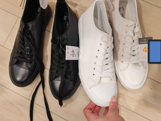 koženkové tenisky bílé, 40