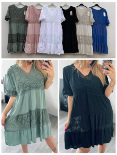 lehké šaty se spodní vrstvou , bílé, 36-44