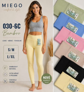 bambusové legíny, černé, 40/42