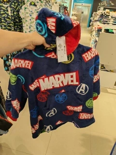 Mikroplys hoodie jako župan, vel. Uni 104-116