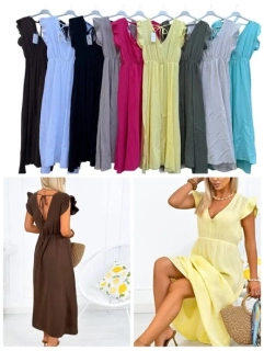 mušelínové šaty dlouhé , hnědé